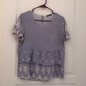 Embroidered top